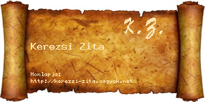 Kerezsi Zita névjegykártya